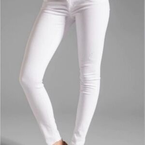 MOTHER The Looker Crop Jeans in White